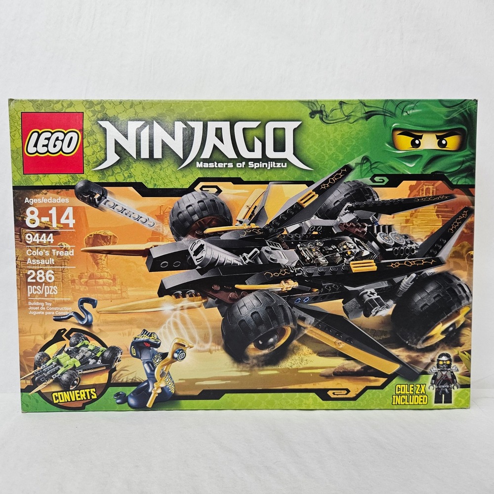 LEGO Ninjago 9444 Cole's Tread Assault Set with Cole ZX 286 Pcs Damaged Box